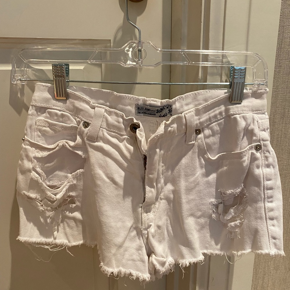 Bleu Jeans USA White Denim Shorts XXS